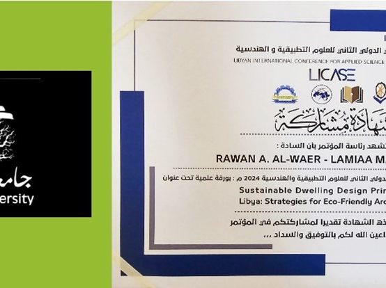 Dhofar University Engineering Student’s Research Achievement Highlights Sustainable Architecture at International Conference in Libya