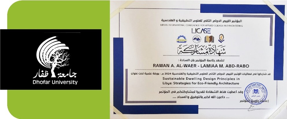 Dhofar University Engineering Student’s Research Achievement Highlights Sustainable Architecture at International Conference in Libya